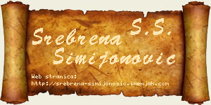 Srebrena Simijonović vizit kartica